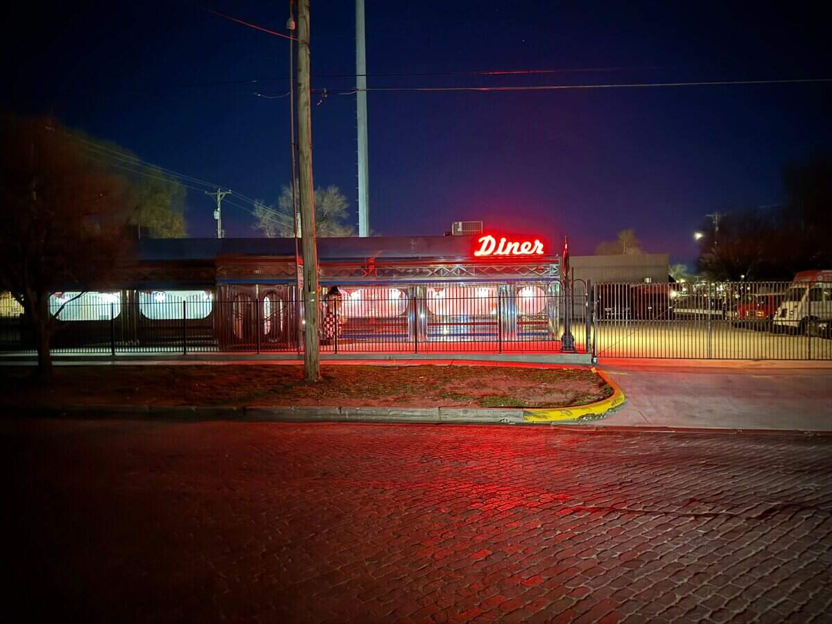 The neon sign Alex Eftekhar just had installed on the home of his future diner at Third and Wabash puts off an incredible glow, he said.