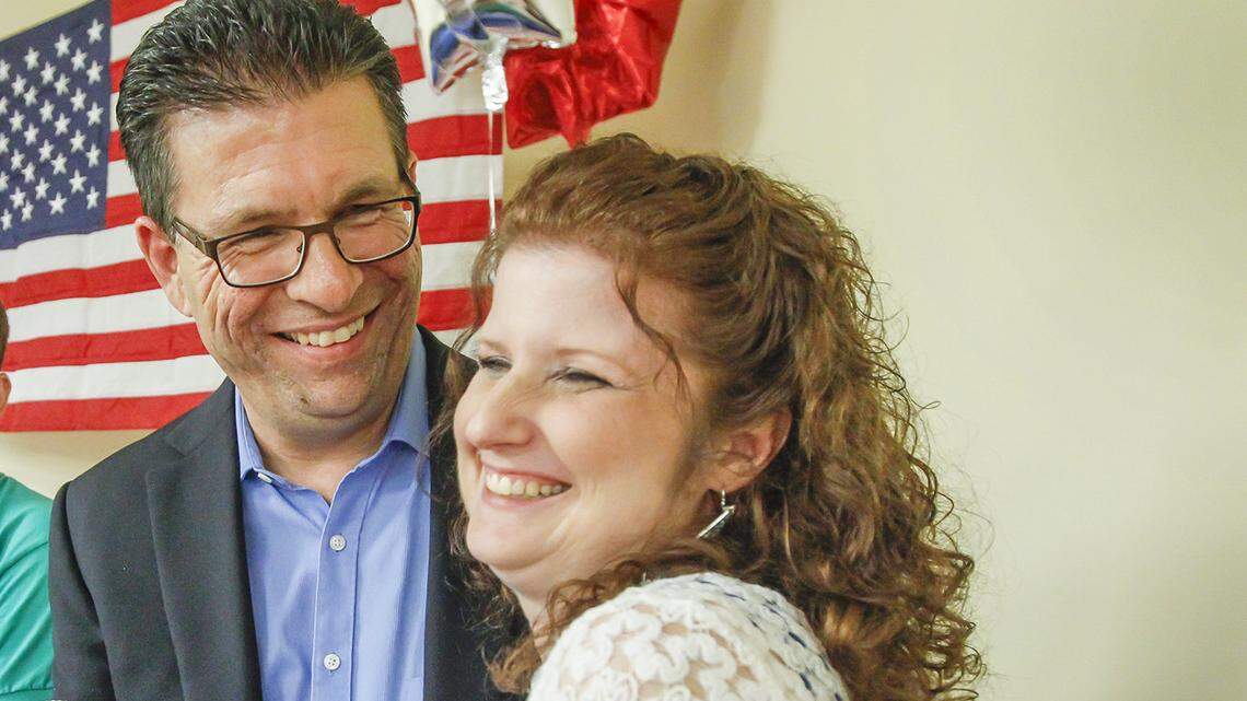 Jim and Leah Howell, shown here on election night in 2014 when he became a Sedgwick County commissioner. Leah Howell is running for Kansas House District 82 this November.