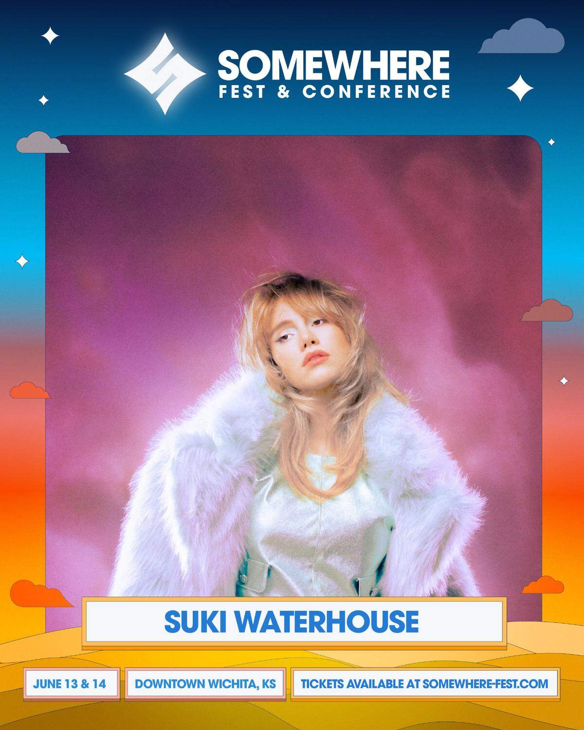 Singer/songwriter Suki Waterhouse is among the performers expected at June’s Somewhere Fest in Wichita.