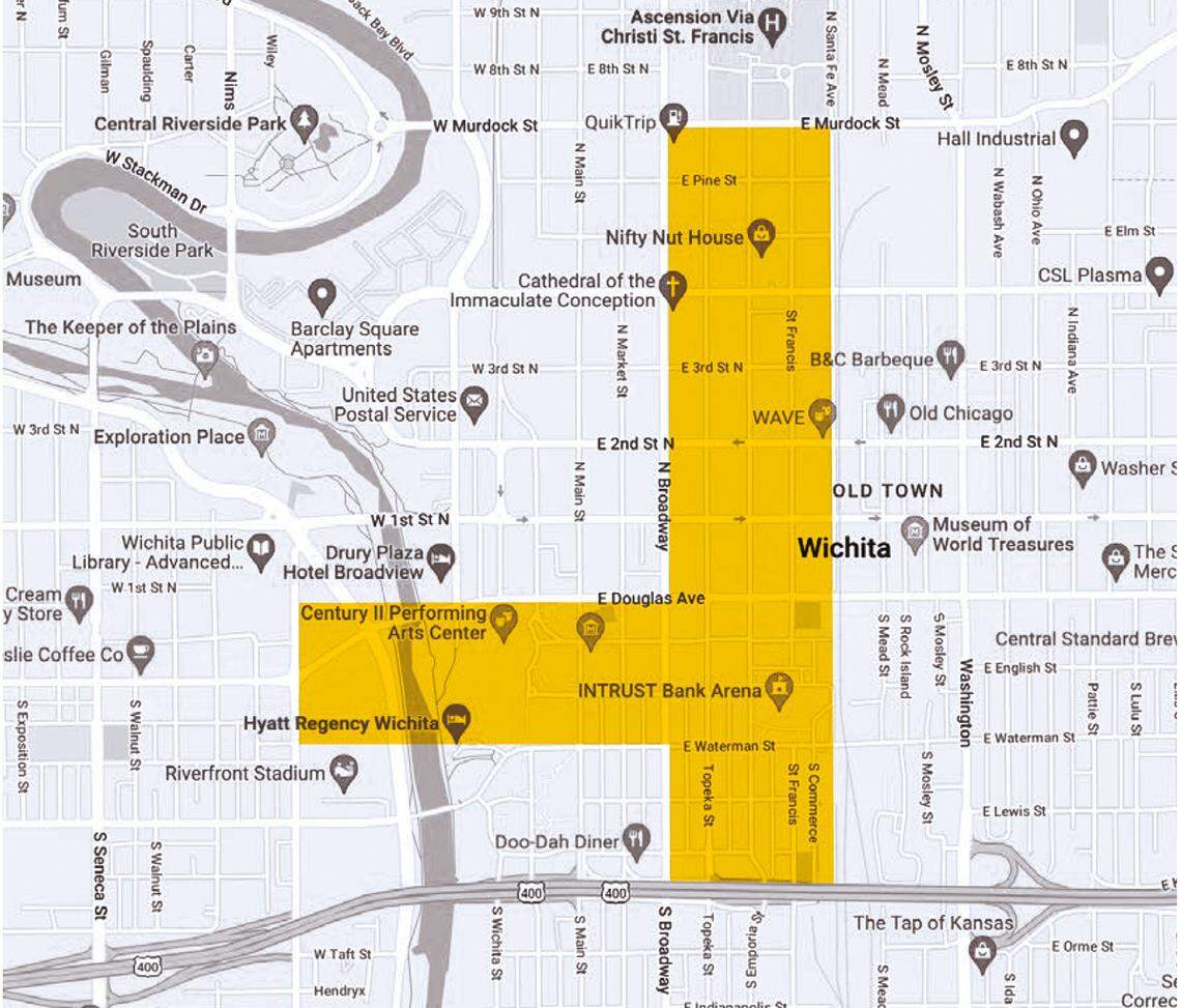 Wichita State University President Rick Muma and others working on a new health science center have identified a downtown corridor where they’d like to see the almost 500,000-square-foot center locate.