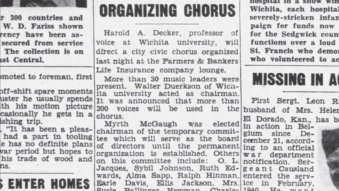 Wichita Choral Society celebrates 75 years of ‘regular people creating art’
