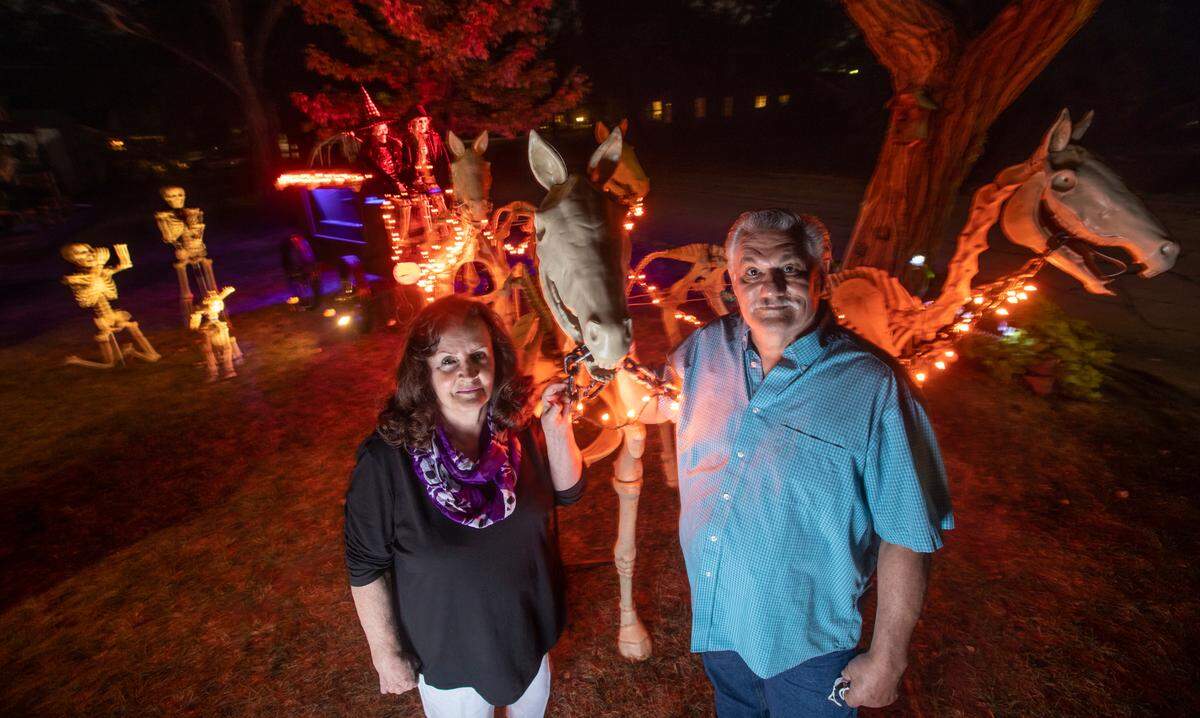 Bill and Betty Cynova have been decorating the outside of their North Riverside home for the past four years.