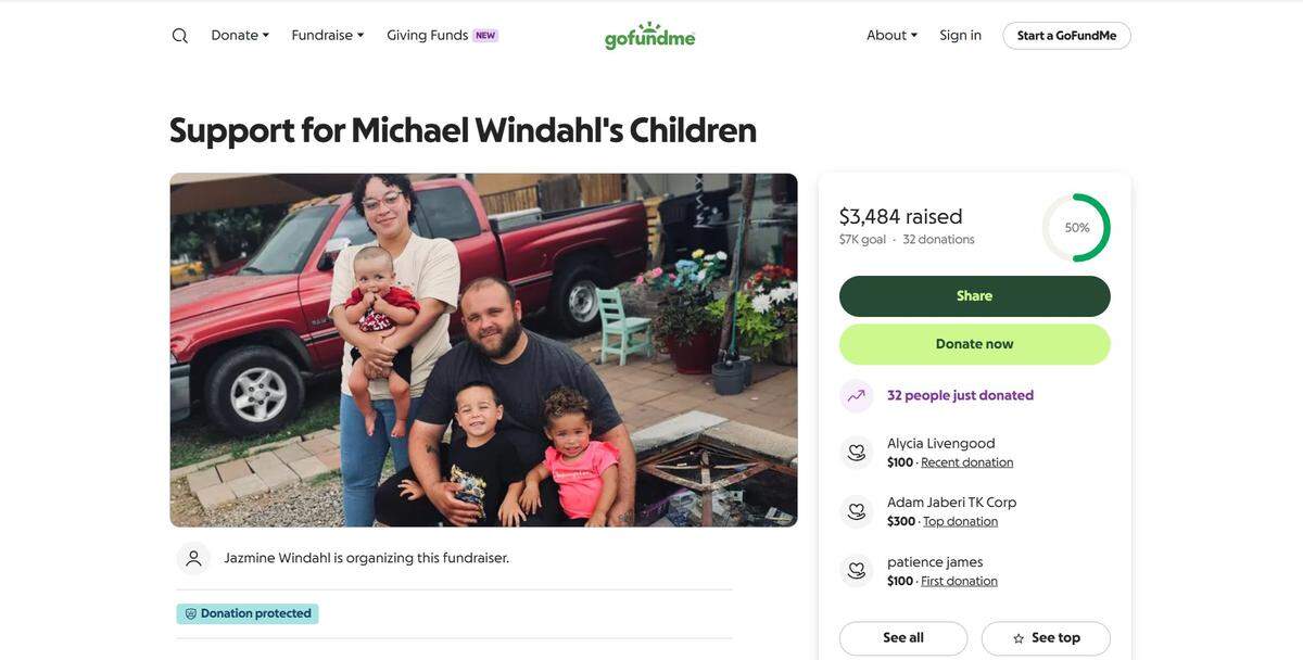 Michael Windahl’s GoFundMe campaign.