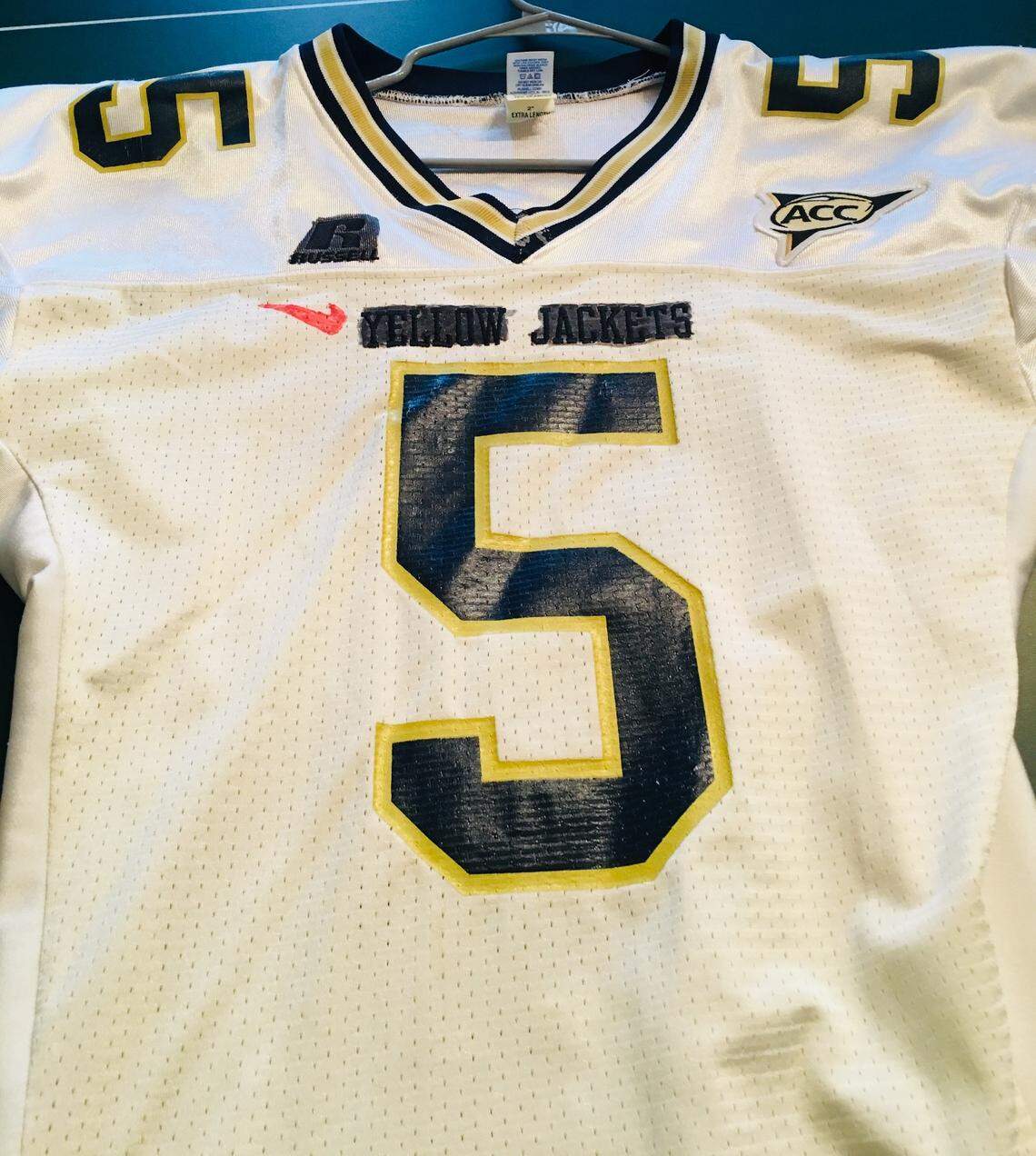 Tyrod Taylor wore this unique jersey during a game between Virginia Tech and Georgia Tech.