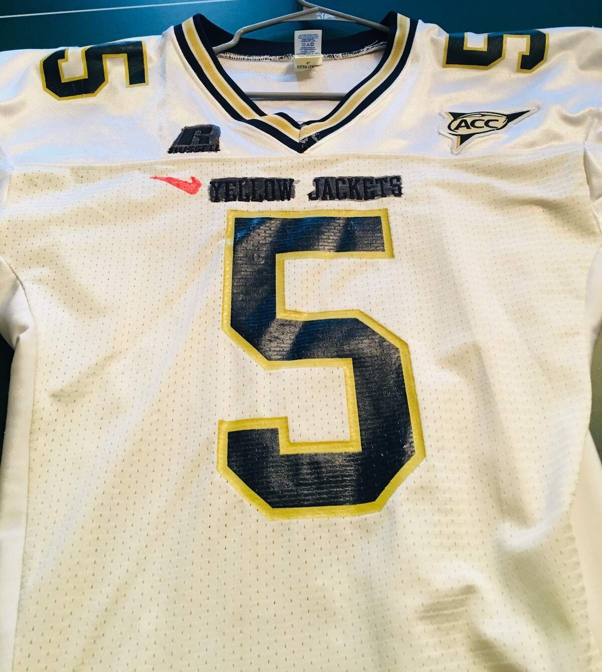 Tyrod Taylor wore this unique jersey during a game between Virginia Tech and Georgia Tech.