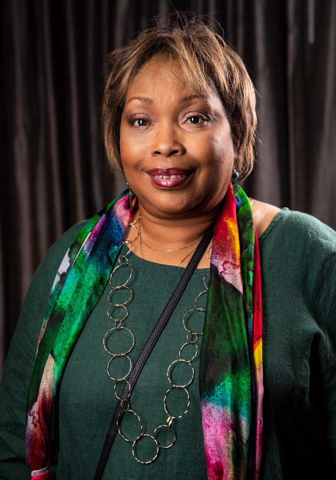 Beverly Barnes was involved in a makeover during The Sisterhood of the Divine Makeover event at the Marriott Saturday.