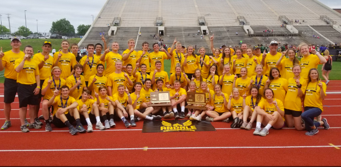 The Andale track and field program captured both the Class 4A boys and girls team state championships on Sunday at the Kansas state meet. Garden Plain also won the 2A girls team title.