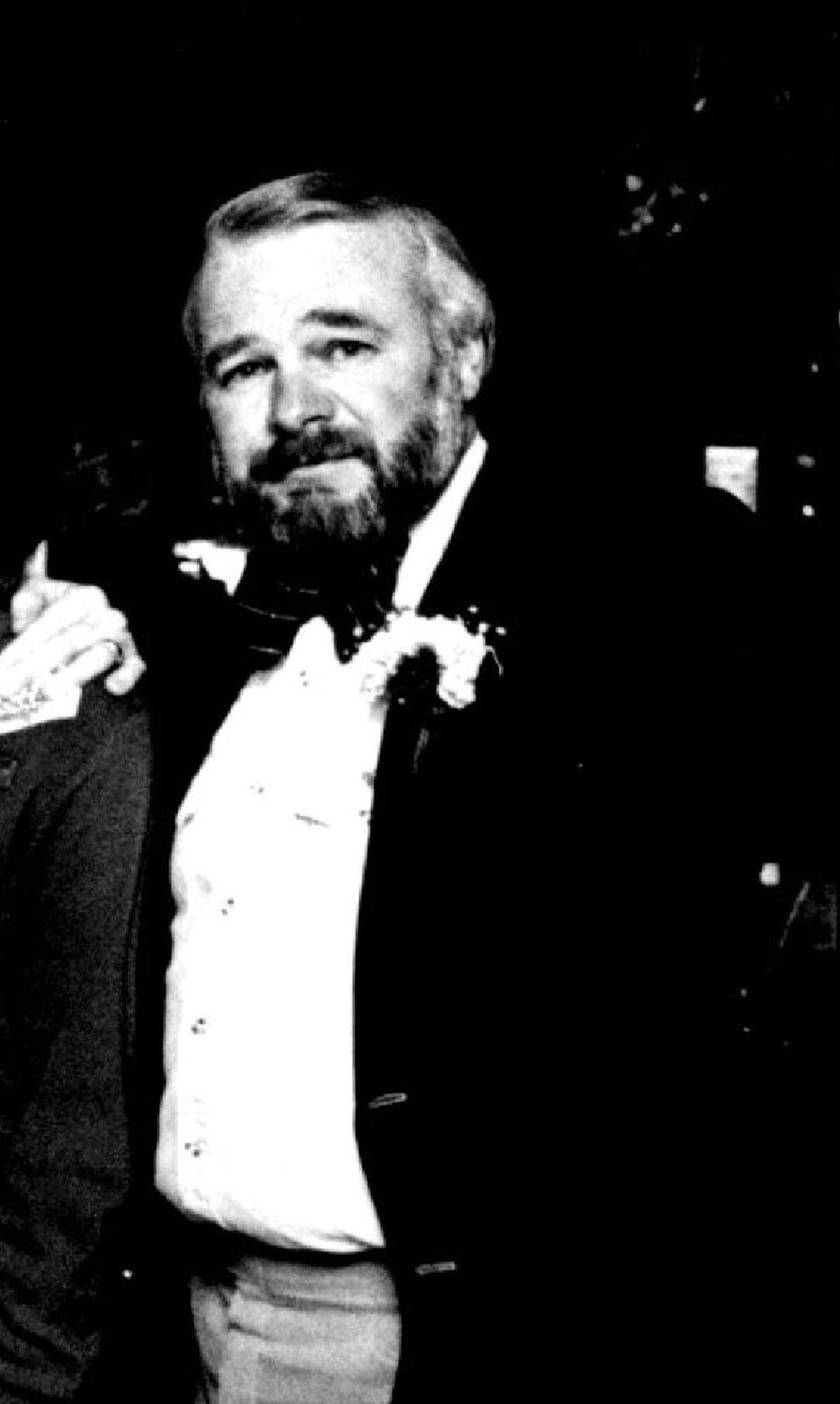 Pat O’Brien is pictured in 1985, five years after the closing of his Pat O’Brien’s Steak & Pub. He was one of the servers that year at the Blarney Breakfast, which then was put on at the Bombay Bicycle Club.