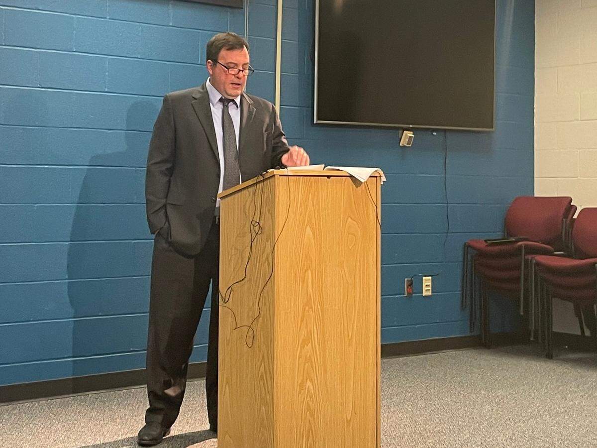 Sedgwick County District Attorney Marc Bennett speaks at a news conference about the in-custody death of 17-year-old Cedric “CJ” Lofton at the Sedgwick County Jail. (Jan. 18, 2022)