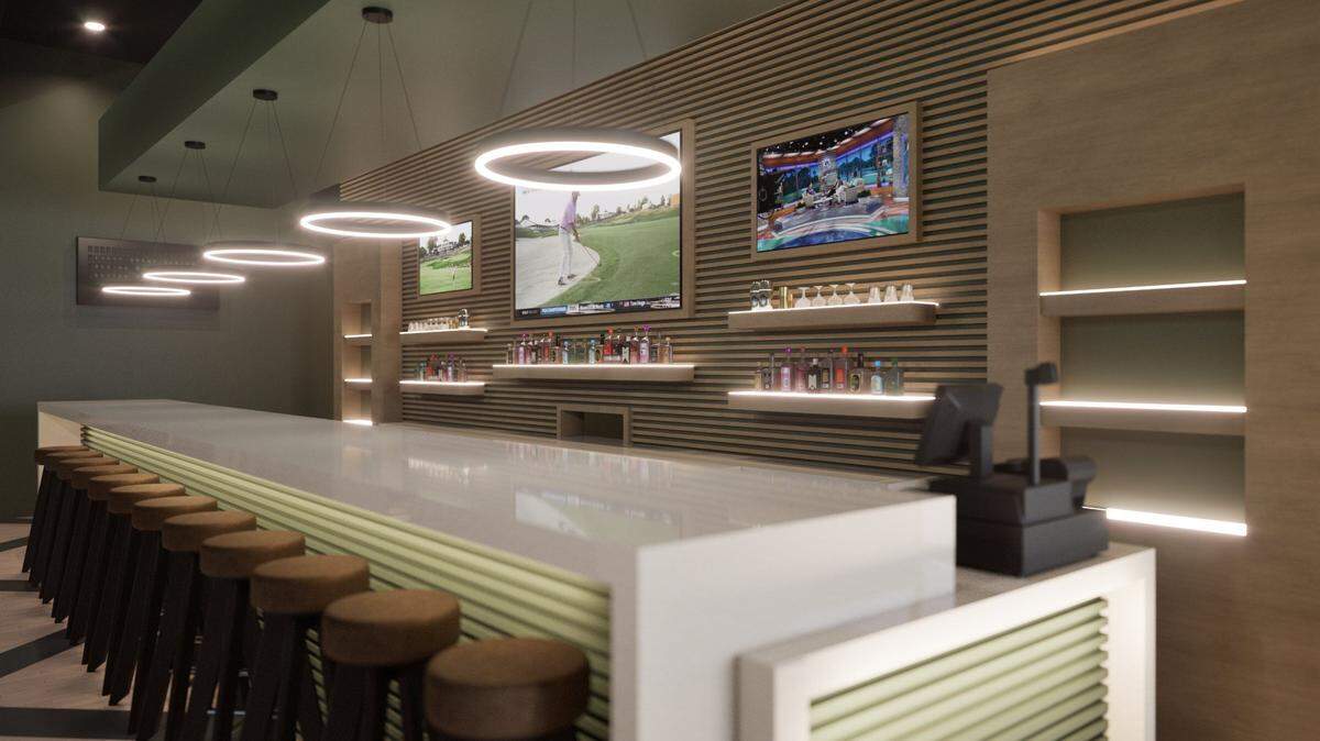 ShotSuite, a high-end golf simulator venue, will also include a bar and a full kitchen.