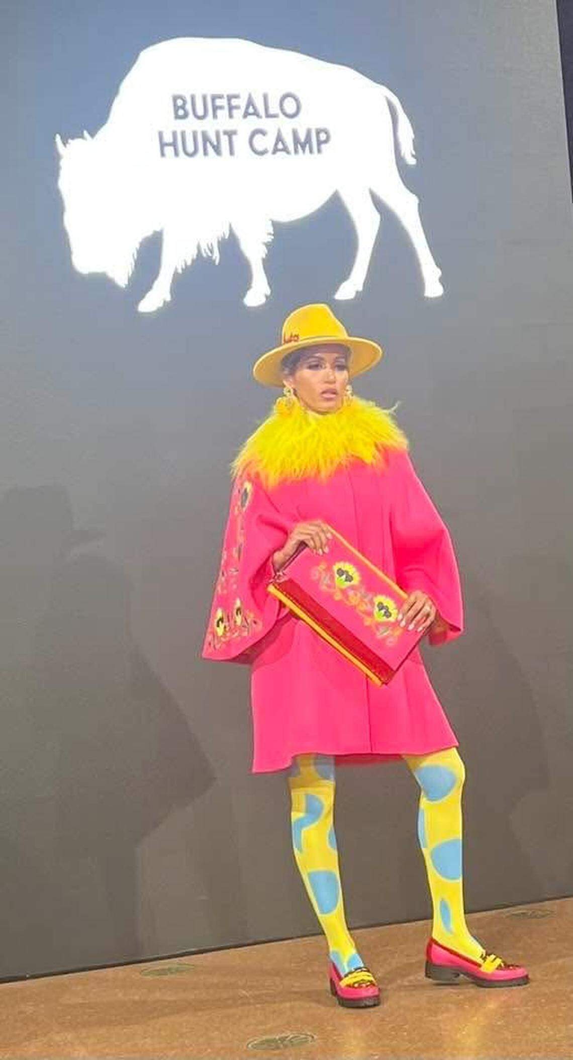 Wichita designer Aida Stenholm contributed to fellow designer Hazel Stabler’s work for Milan Fashion Week, including making this bag, hat and shoes.