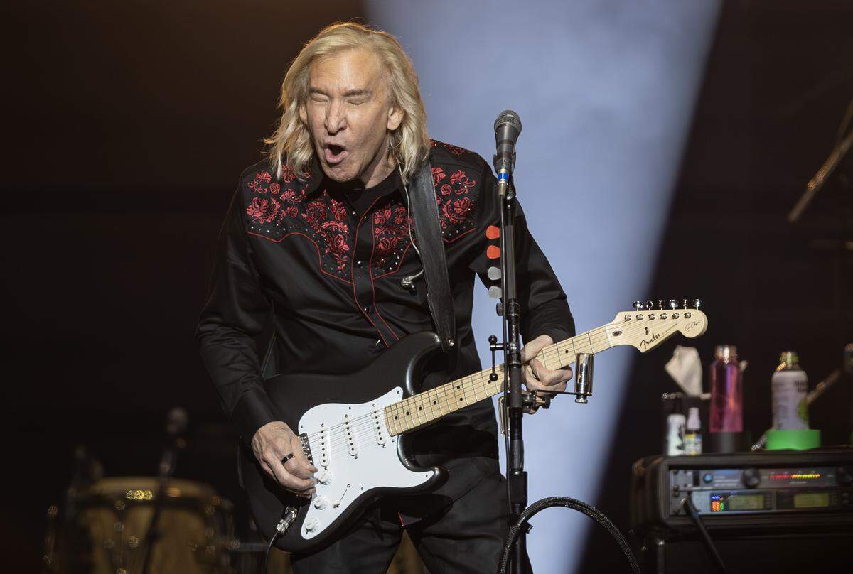 Joe Walsh performs at his VetsAid concert at Intrust Bank Arena on Saturday night. The benefit concert raises money for local and regional veteran organizations.