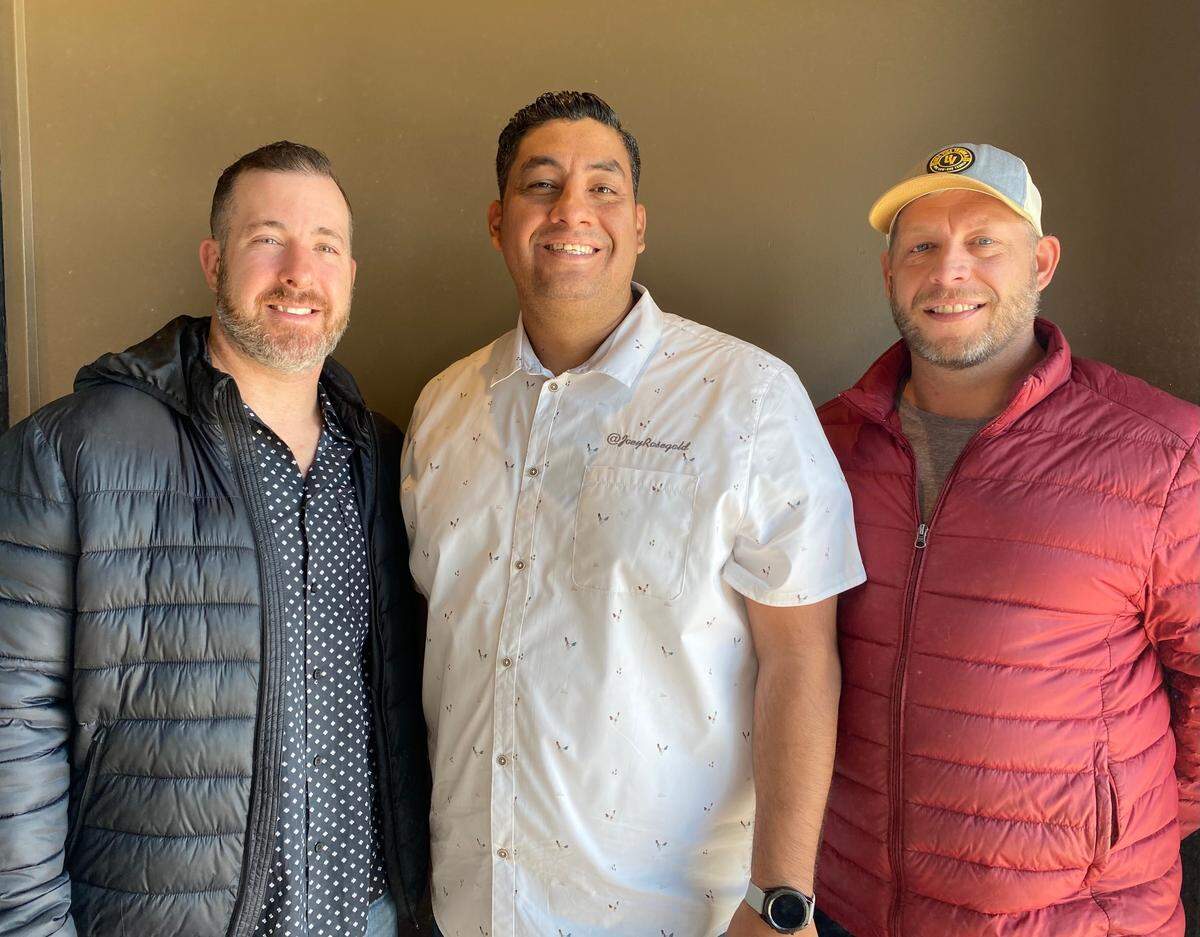 Doma will be run by Stephen Dean, left; Executive Chef Joseph Castillo; and General Manager manager Tom Williamson.