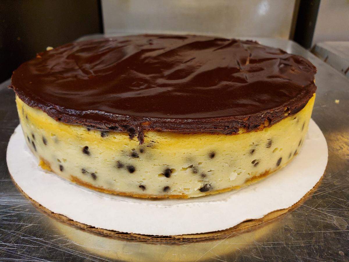The new EXTRAordinary Cheesecake Company makes several flavors, including chocolate chip.