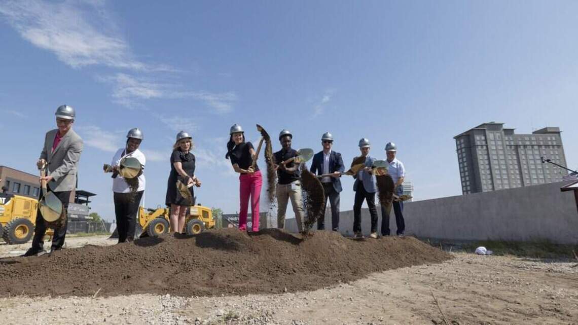 Following its groundbreaking, has construction actually started around the ballpark?