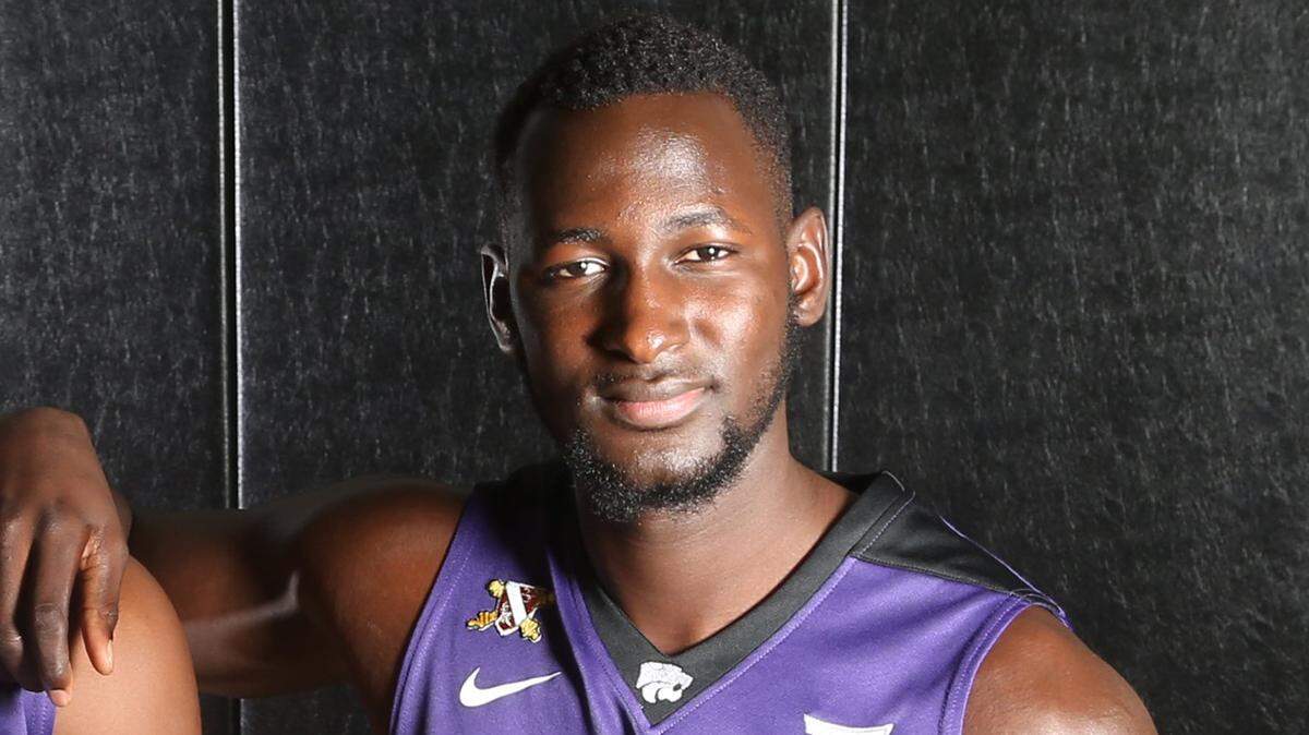 K-State forward Mawdo Sallah at the team's media day
