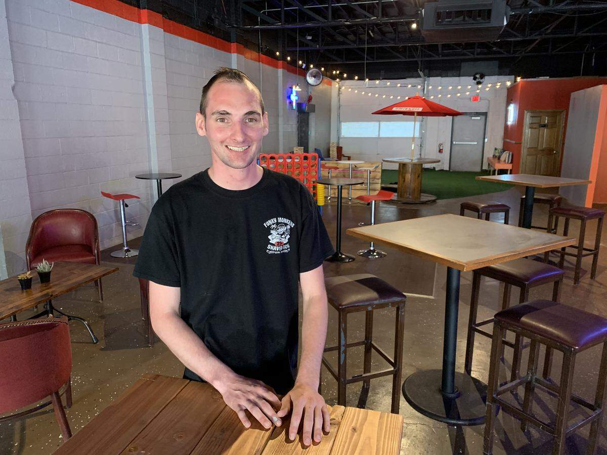 J.D. Young is opening his new and much bigger Funky Monkeys Shaved Ice 21+ on Friday.