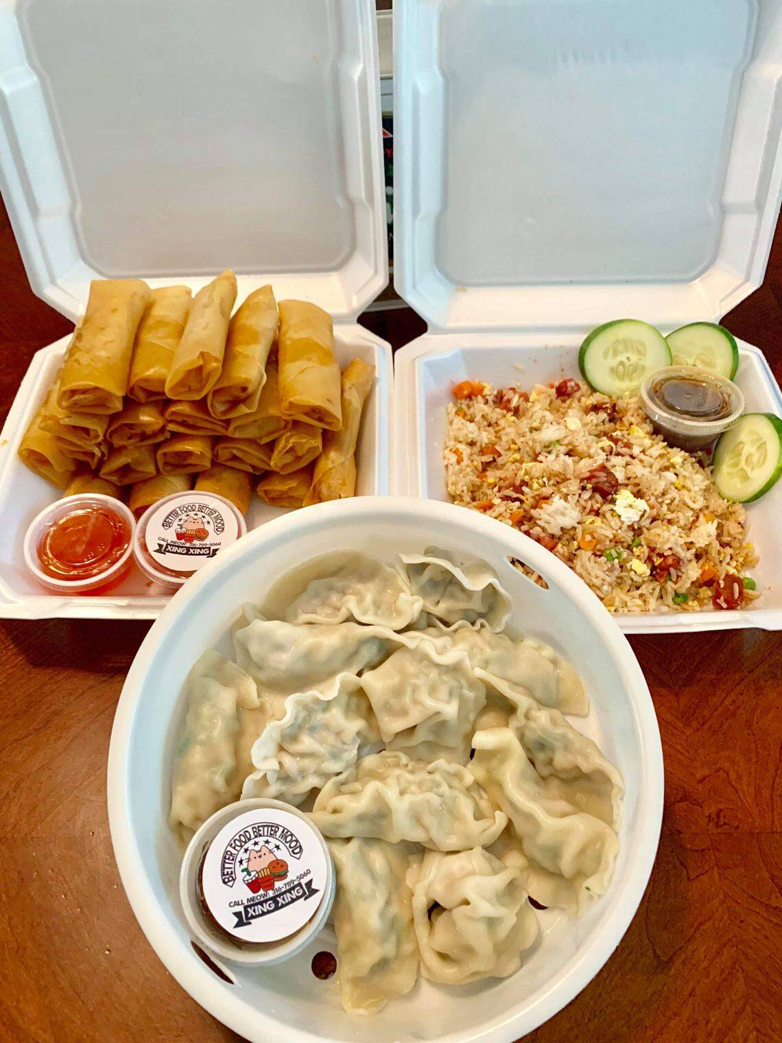 Wichita’s Xing Xing, a home-based to-go business, serves egg rolls and dumplings by the dozen plus char siu fried rice.
