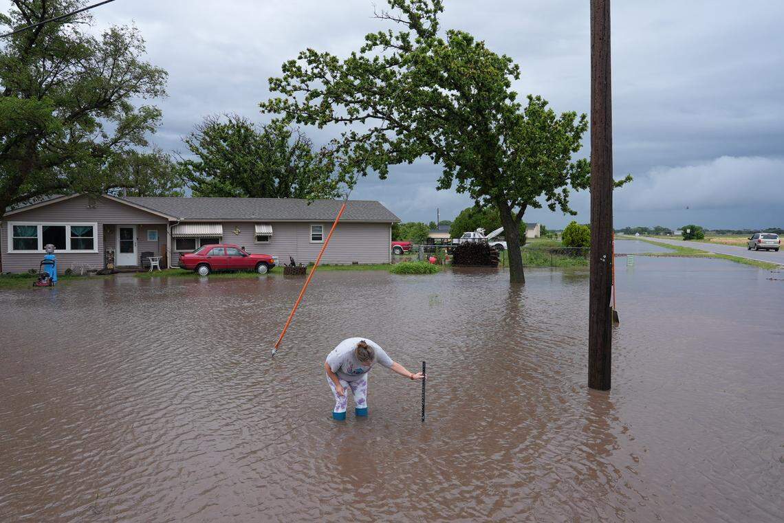 Heavy rain Monday night and Tuesday on top of recent rains caused flooding in some areas in and around Wichita. Valley Center received 4.37 inches of rainfall over 12 hours, compared with just under an inch in Wichita, the National Weather Service said. Tammy Moler said she measured 12 inches of water outside her house at the corner of 85th and Ridge. Off-and-on chances for showers and thunderstorms should persist Thursday and into the weekend, but the heaviest rainfall was expected to end Tuesday.
