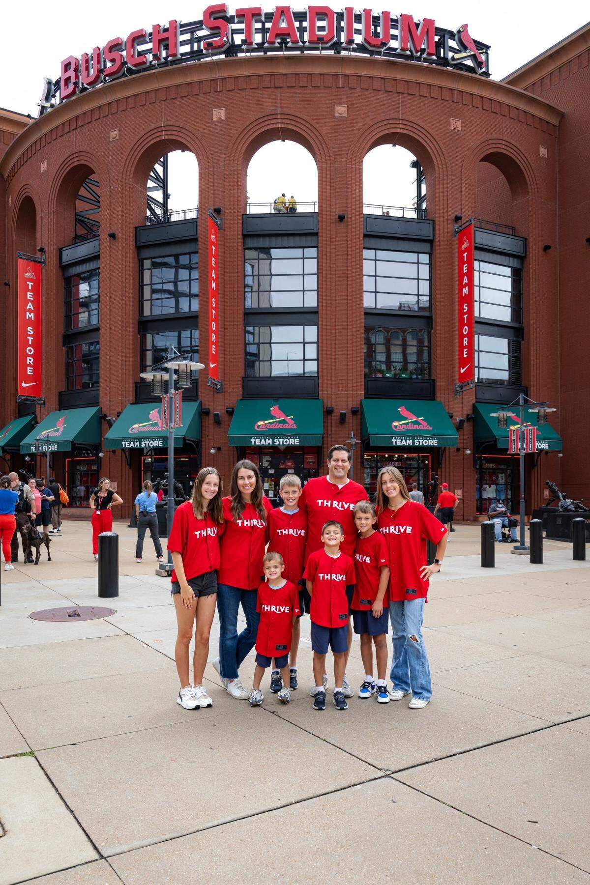 Thanks to a Thrive Restaurant Group charitable donation, Jon Rolph got to throw out the first pitch at a recent St. Louis Cardinals game. He practiced with about 20 pitches to his daughter and then did the real thing, though without much speed since his doctor warned against it. Still, Rolph said, “I didn’t embarrass myself.”