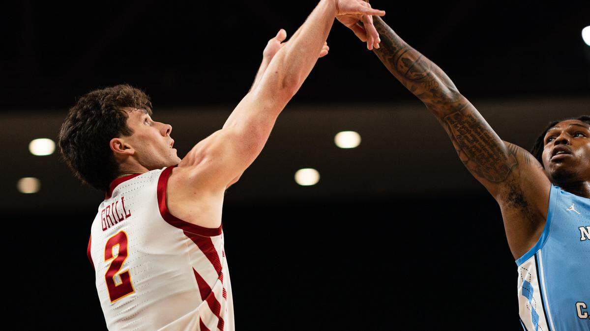 Wichita native Caleb Grill scored a career-high 31 points, including seven three-pointers, to help Iowa State defeat No. 1-ranked North Carolina on Friday.