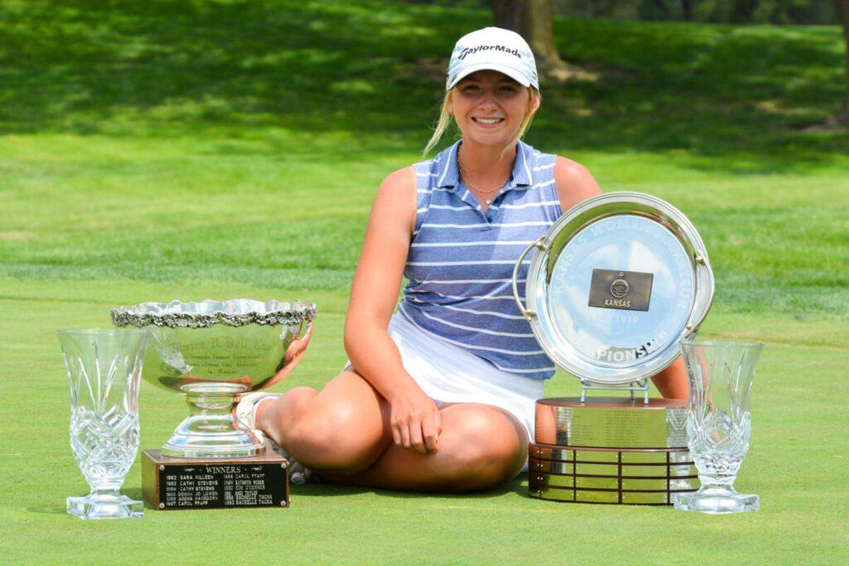 Andover native Emerie Schartz has built quite the collection of trophies already in Kansas, including three straight titles in the Kansas Junior Amateur.