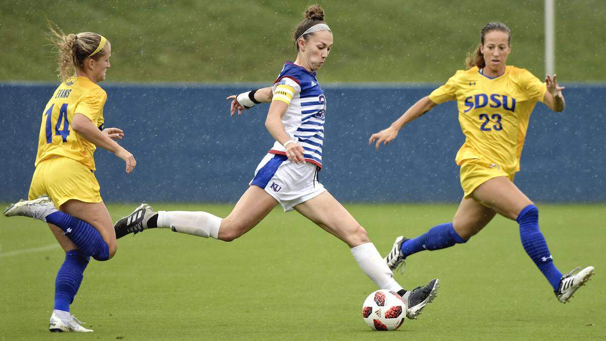 Grace Hagan, a 2014 Kapaun graduate, recently completed one of the best careers in KU soccer history. She is one of just two players all-time to finish her career with 25 goals and 15 assists.