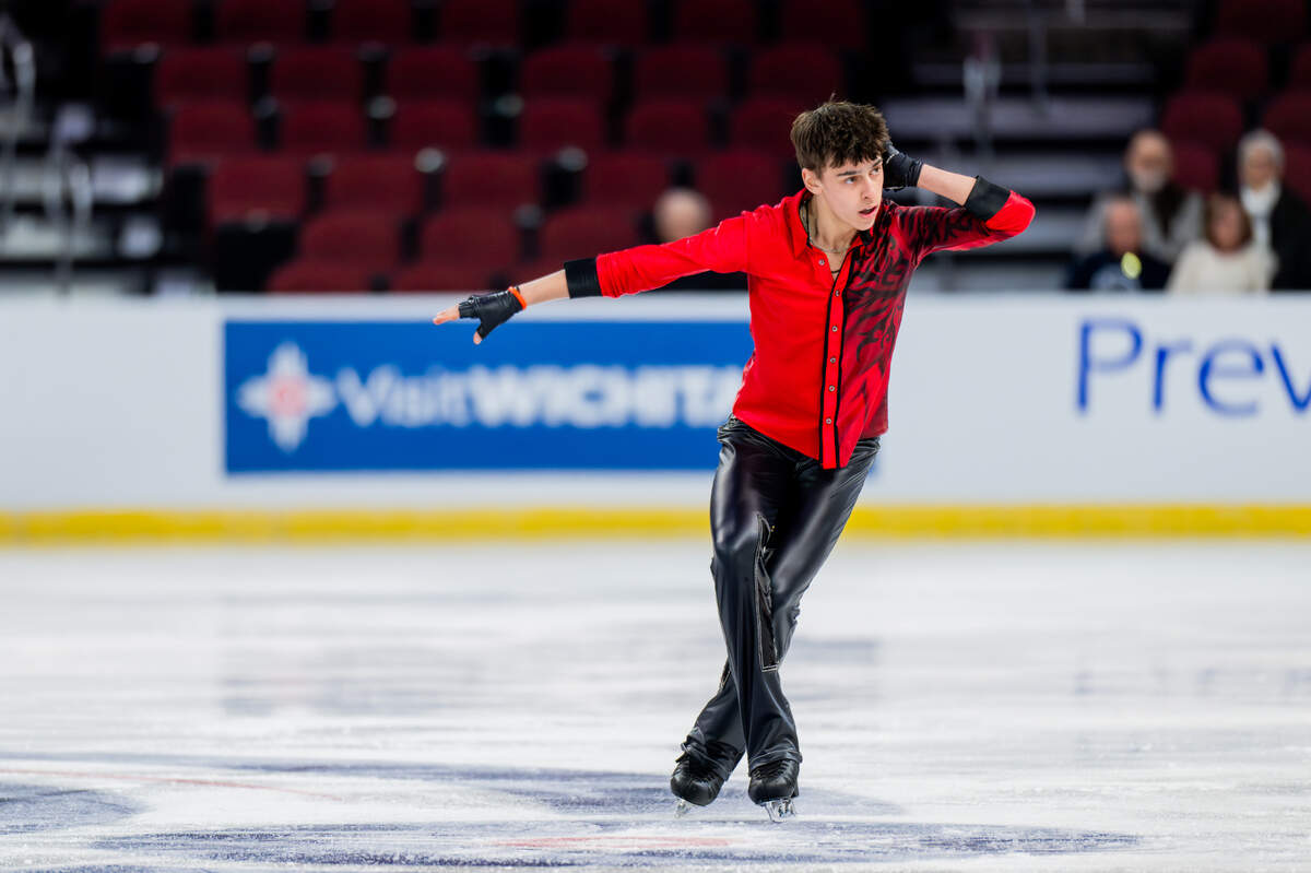 Patrick Blackwell took the early lead with a new personal-best score in the junior men’s short program at the U.S. Figure Skating Championships at Intrust Bank Arena on Tuesday.
