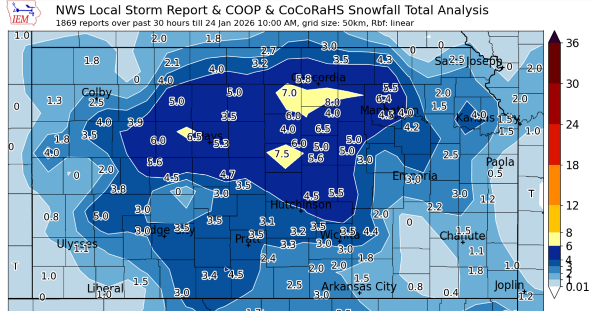 A look at snowfall totals around the state.