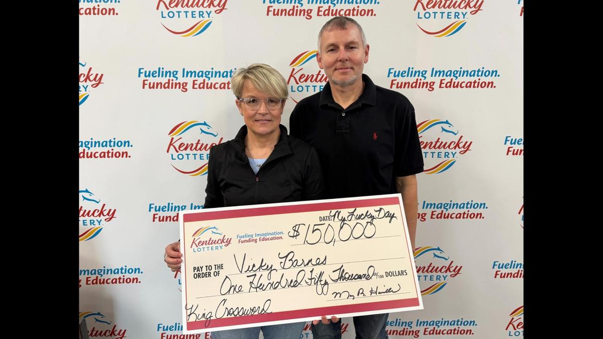 Vicky Barnes won a $150,000 prize off of a $10 King Crossword scratch-off ticket.