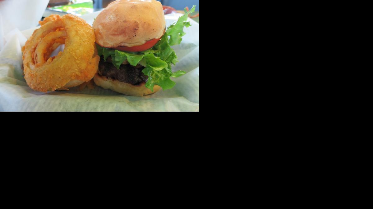 
The Mushwiss burger from Aaron and Cindy Cline’s Yolo Grill.
