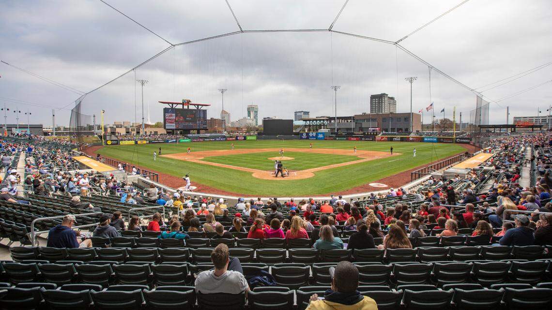 The Wichita Wind Surge played the Midland RockHounds recently at Riverfront Stadium in downtown Wichita.
