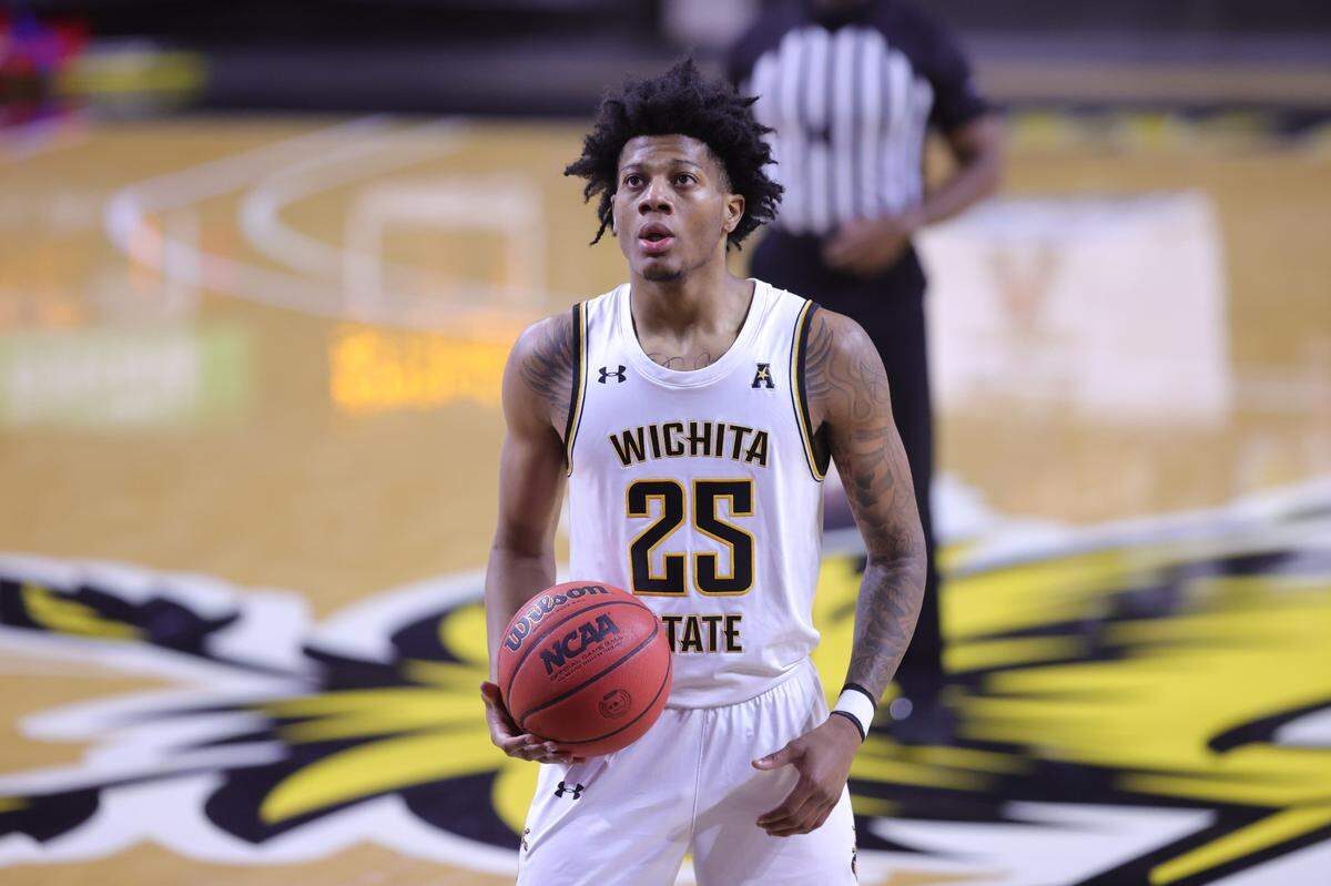 Wichita State sophomore Clarence Jackson finished with nine points and a team-high eight rebounds in WSU’s 85-80 victory over Oral Roberts on Friday.