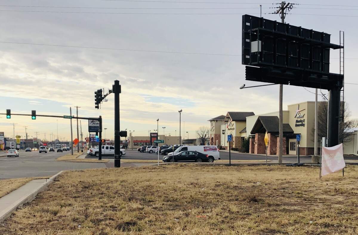 Before: In January, the northwest corner of West and Maple was a vacant lot waiting for a new building.