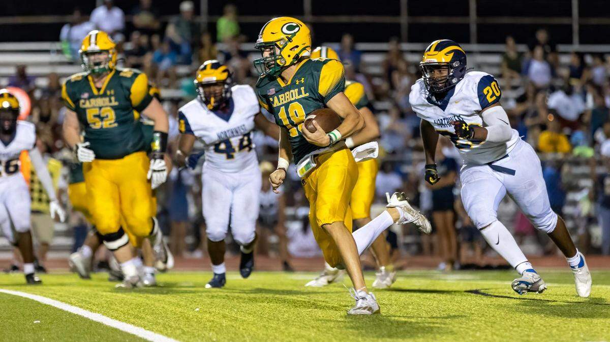Bishop Carroll quarterback Jackson King is one of the top players in the City League for the 2023 season.