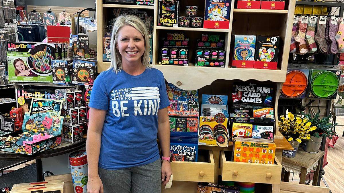 Former Redbird Boutique owner Tina Ostrander is reopening her former Wichita store at the Shops at Tallgrass under the name Main Street Co. She’s finalizing details now — which is why she’s in work clothes, she noted — and will start her grand opening on Thursday and celebrate through Saturday.