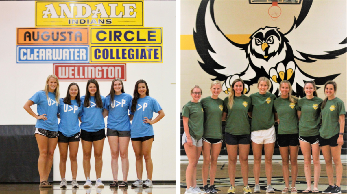 The Andale (left) and Garden Plain (right) volleyball teams have a shot at state championships in 2019 with heavy senior classes and a mother-daughter pair as coaches.