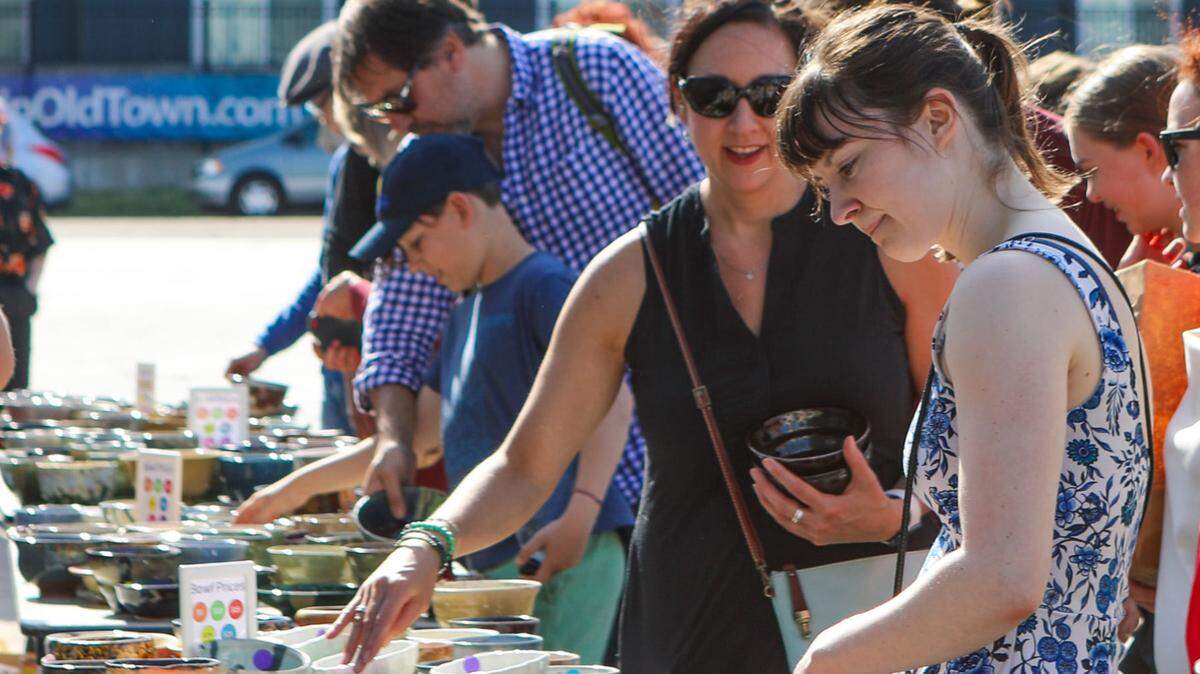 Empty Bowls Wichita is a chili and soup feed where attendees get to pick out and keep a handmade ceramic bowl.