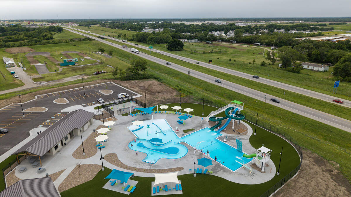 Park City recently opened an aquatic center at McLean Park featuring a splash pad, water slides, climbing wall and three distinct water areas at a cost of $7.5 million.