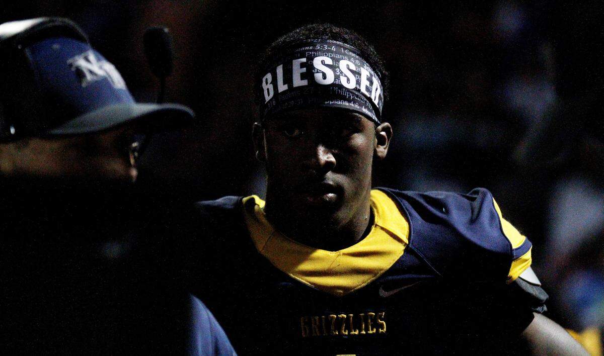 Wichita Northwest running back Breece Hall finished a monster night with five touchdowns, including four on the ground, in the Grizzlies’ 55-26 over Kapaun on Friday. (Sept. 28, 2018)