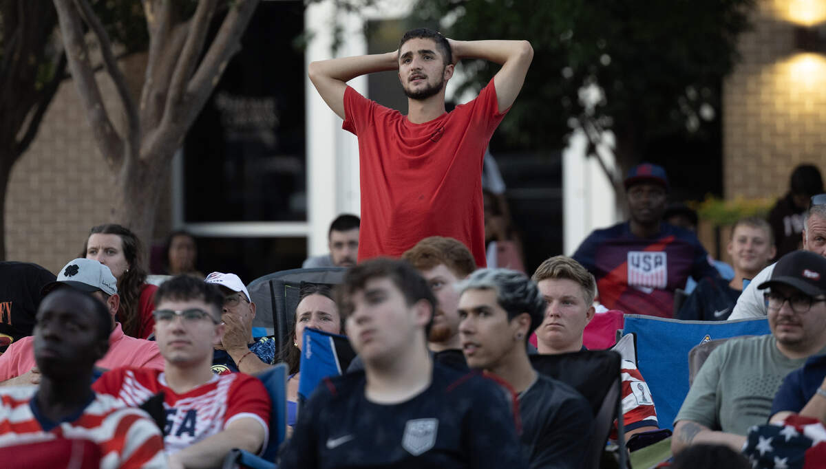 Soccer fans gathered in Wichita’s Naftzger Park on Monday night to watch the US team take on Belgium in their World Cup match in Seattle. The United States lost 4-1, eliminating them from the tournament.