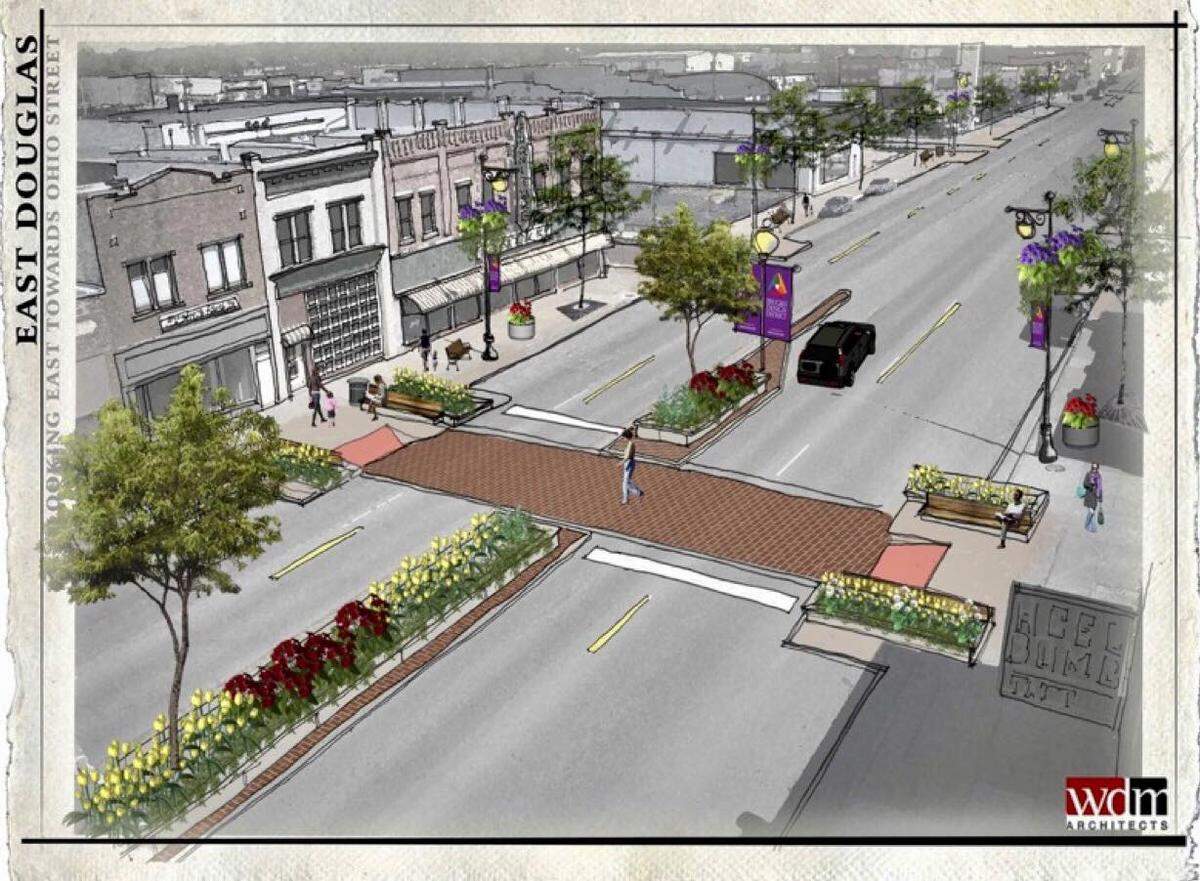 A rendering of the future of the Douglas Design District, as envisioned in the district's 2020 Vision.