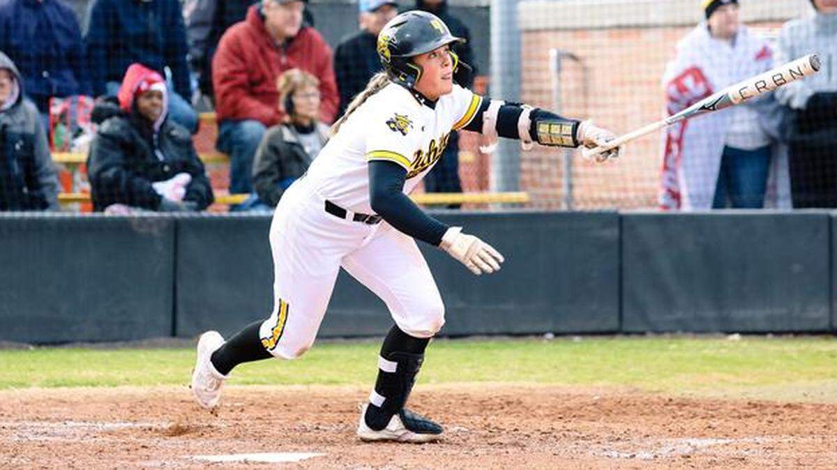 Wichita State senior Zoe Jones finishes with six hits in the Shockers’ crucial AAC series win at UCF, the preseason favorite in the conference, this past weekend.
