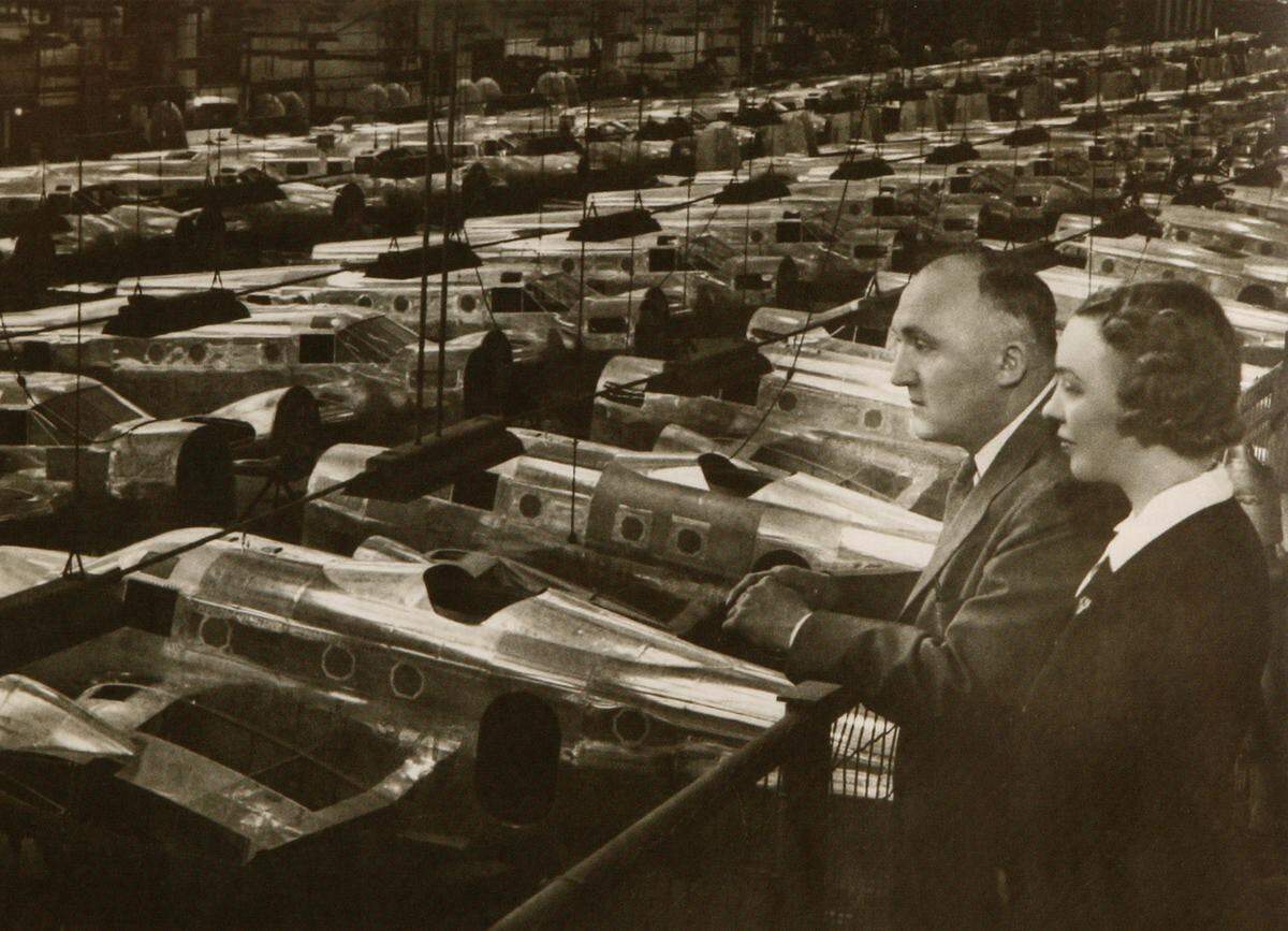 Walter and Olive Ann Beech at their Beech Aircraft Co.