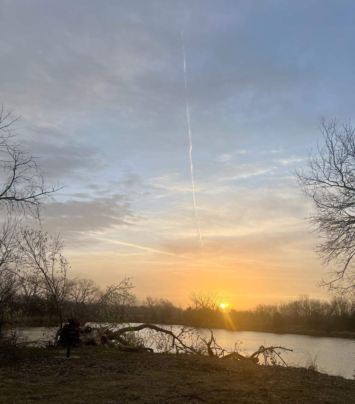 When allergist and immunologist Van Strickland woke up with the sun on Sunday, everything looked normal as he took this photo, but that soon changed.