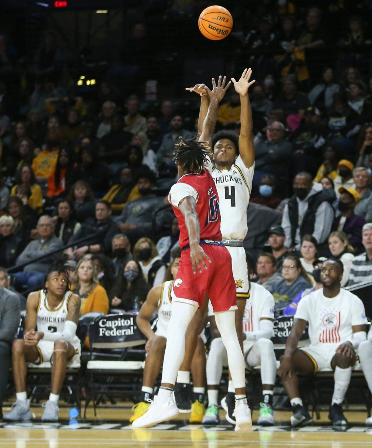Ricky Council hits three of his 19 points in the second half against South Alabama on Saturday.