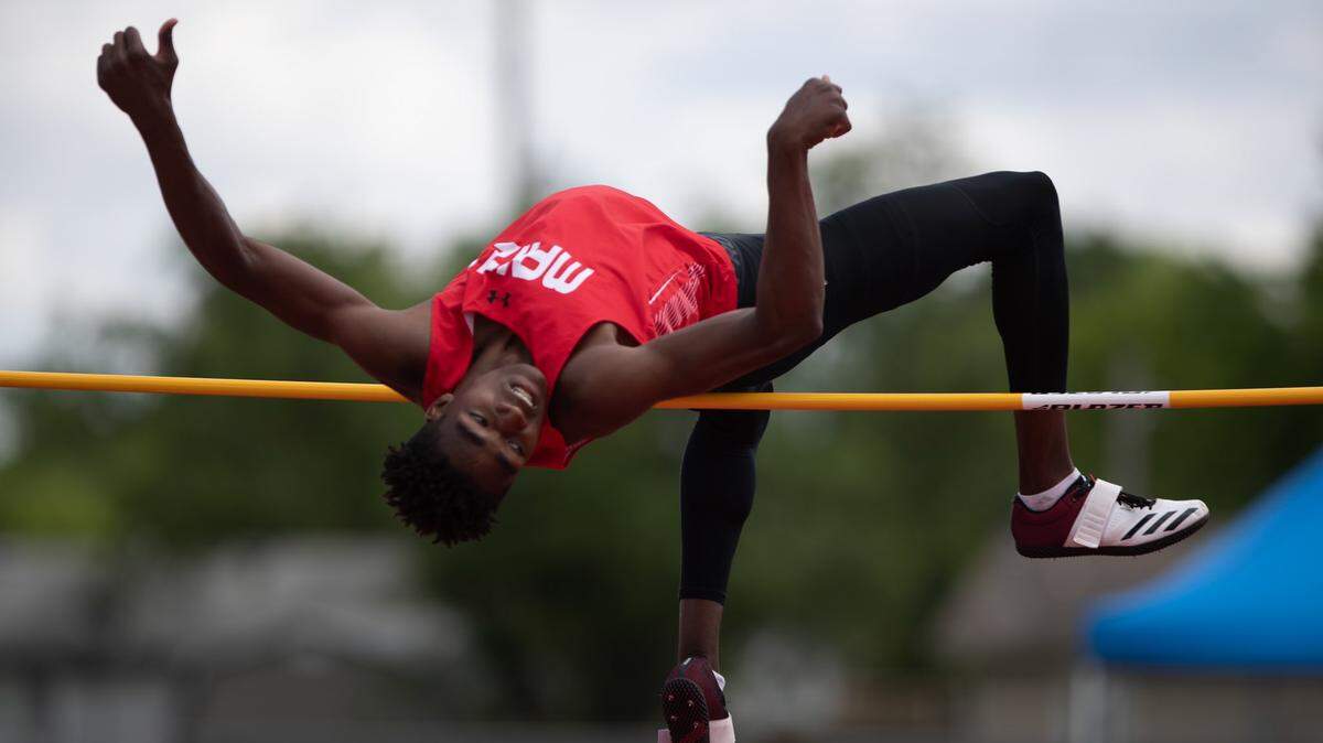 Maize senior Jacob Hanna won the Class 5A high jump state championship after clearing a personal-best mark of 6 foot 6 on Thursday.