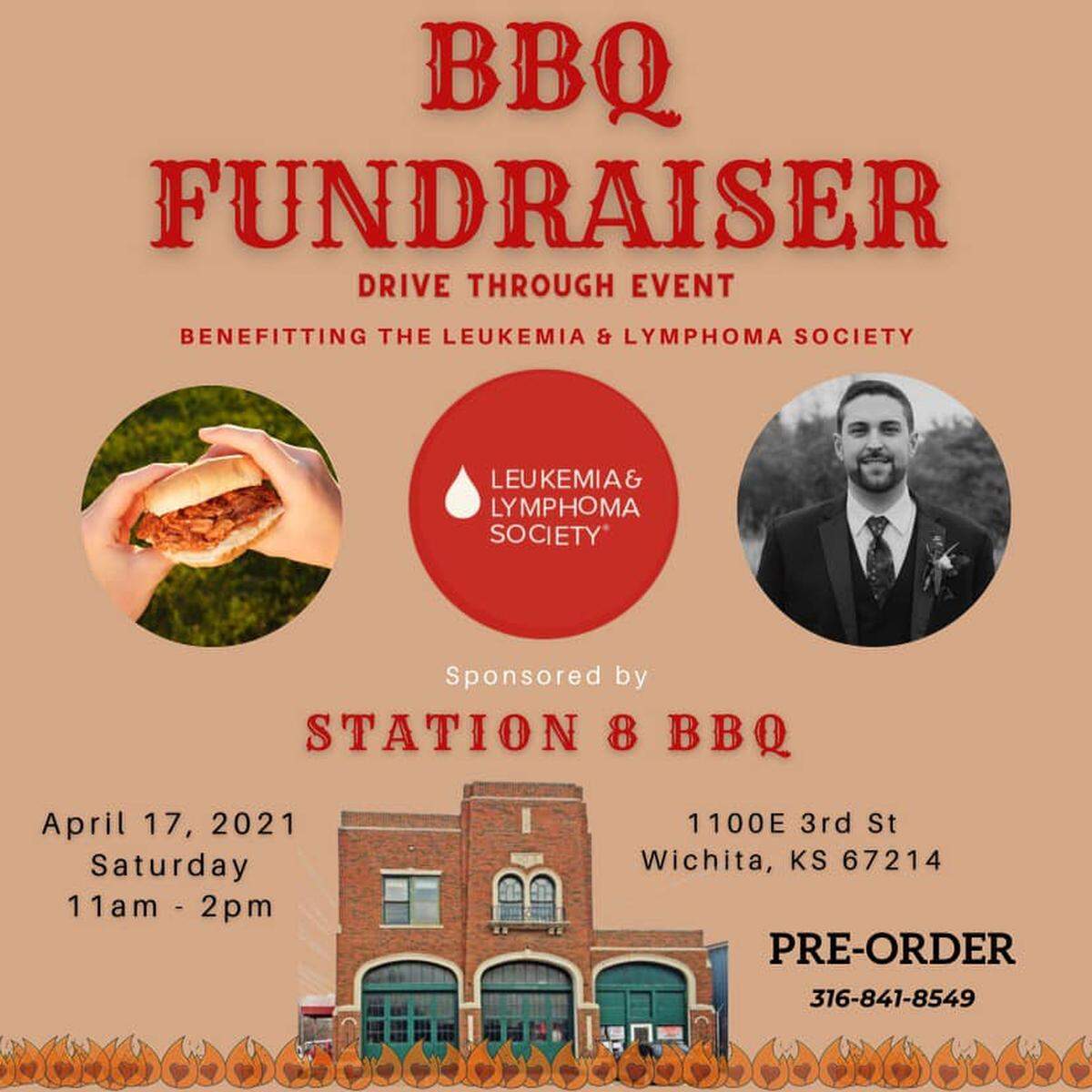 Aaron Eftekhar will sell barbecue sandwich meals for $5 this Saturday to raise money for the Leukemia & Lymphoma Society.