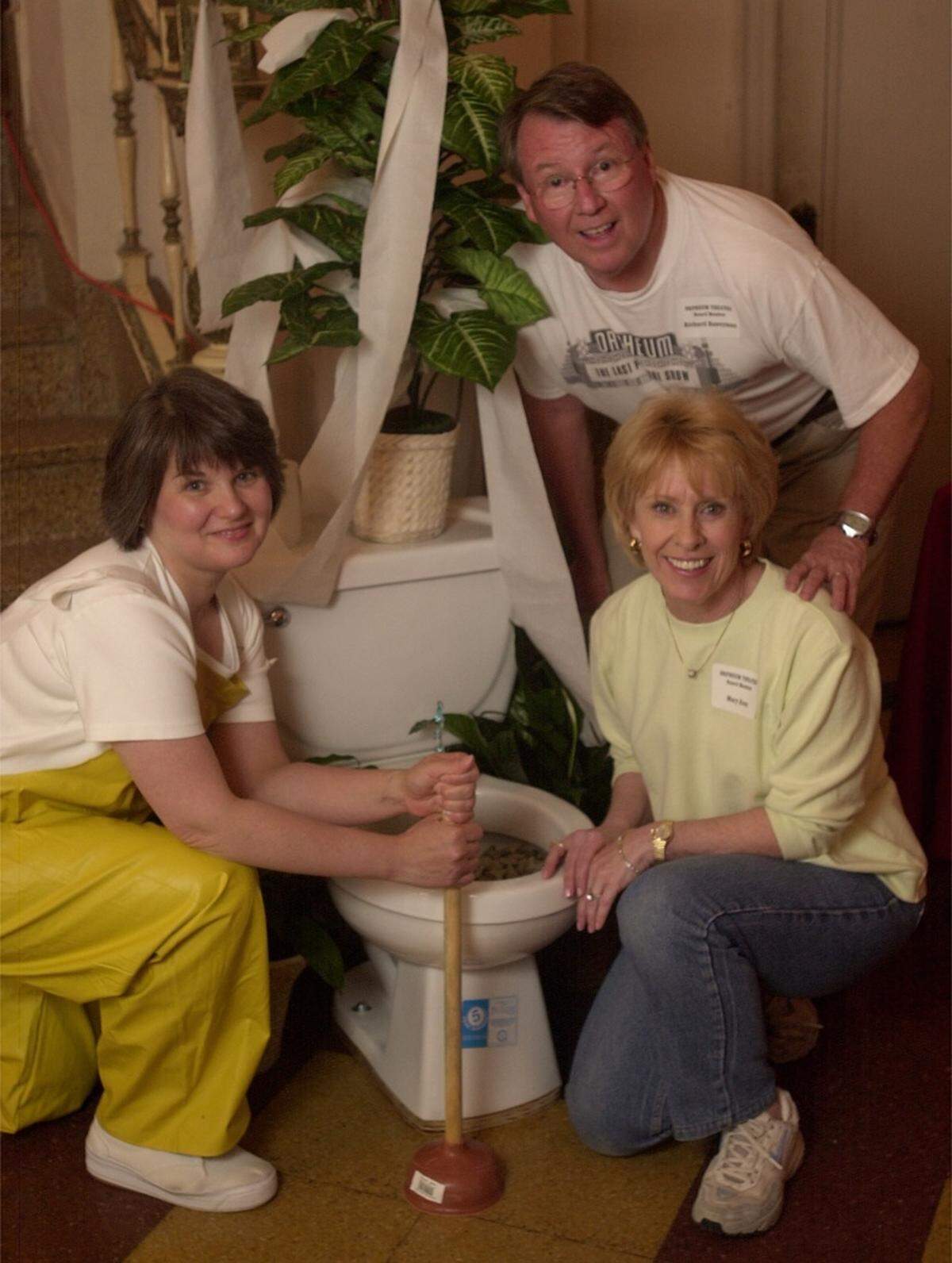 The Orpheum celebrated the opening of its new restrooms in 2002 with a “First Flush” party.
