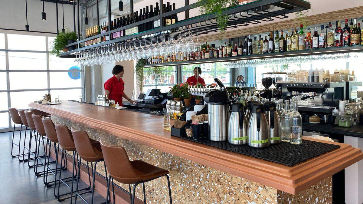The bar at First Mile Cantine offers craft cocktails, beer, wine and $2 martini Tuesdays.